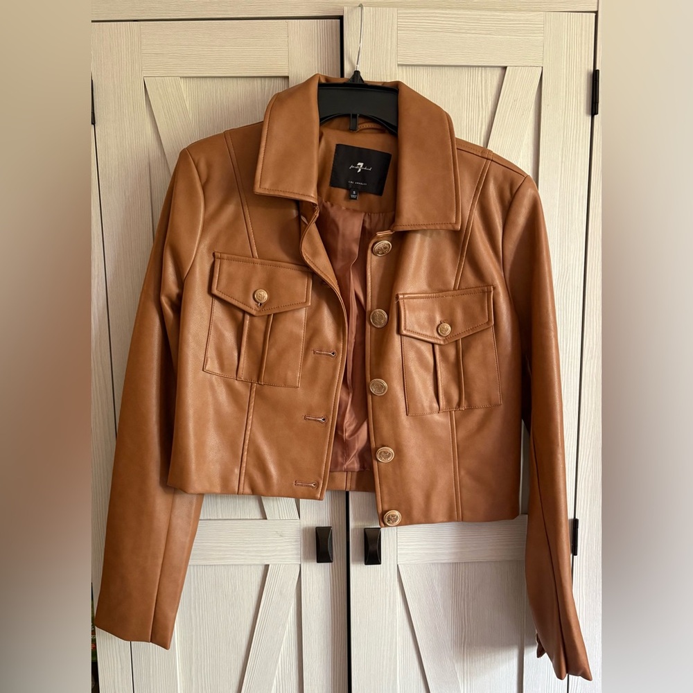 Brown Vegan leather jacket